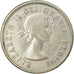 Coin, Canada, Elizabeth II, 25 Cents, 1957, Royal Canadian Mint, Ottawa
