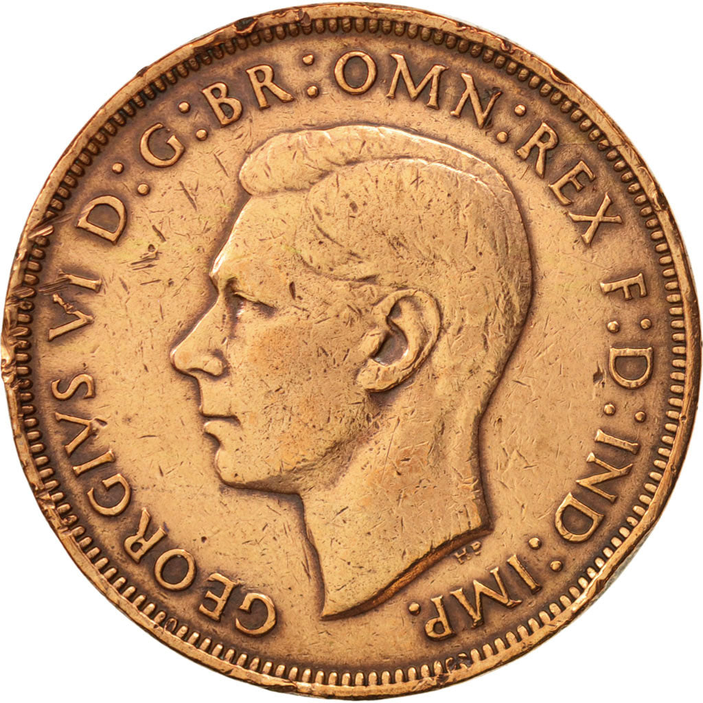 Great Britain, George VI, Penny, 1945, EF(40-45), Bronze, KM:845