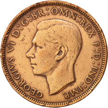 Great Britain, George VI, Penny, 1945, EF(40-45), Bronze, KM:845