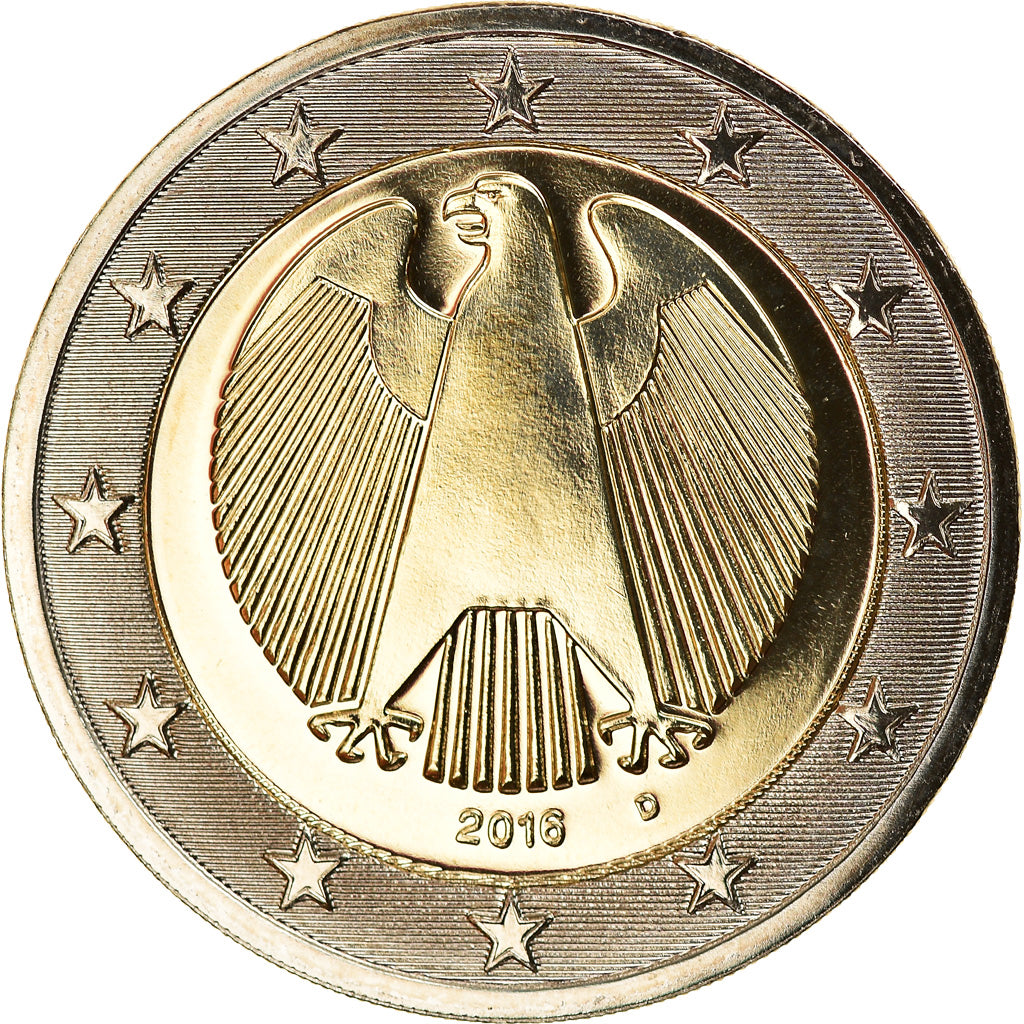 GERMANY - FEDERAL REPUBLIC, 2 Euro, 2016, Munich, MS(65-70), Bi-Metallic, KM:New