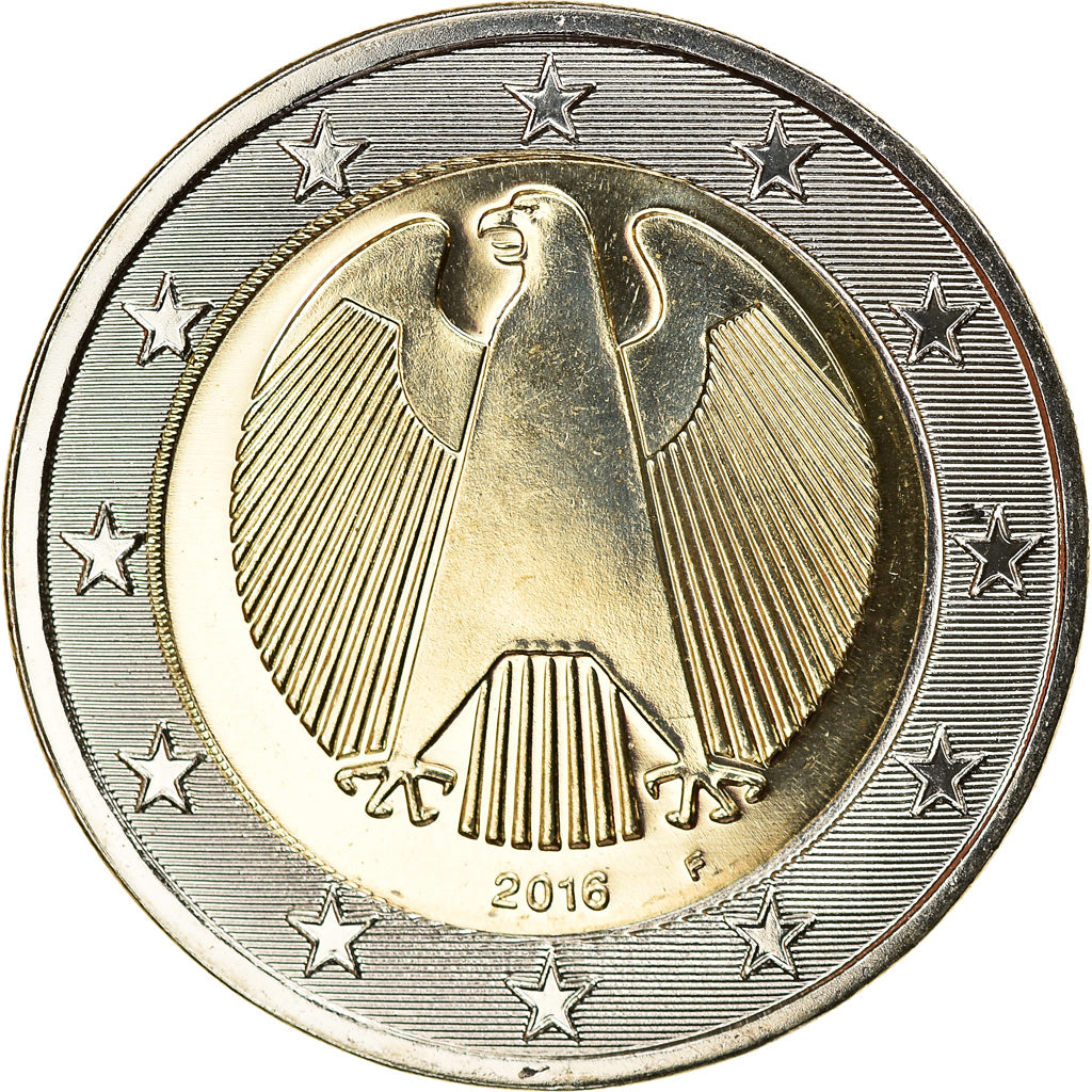 GERMANY - FEDERAL REPUBLIC, 2 Euro, 2016, Stuttgart, MS(65-70), Bi-Metallic