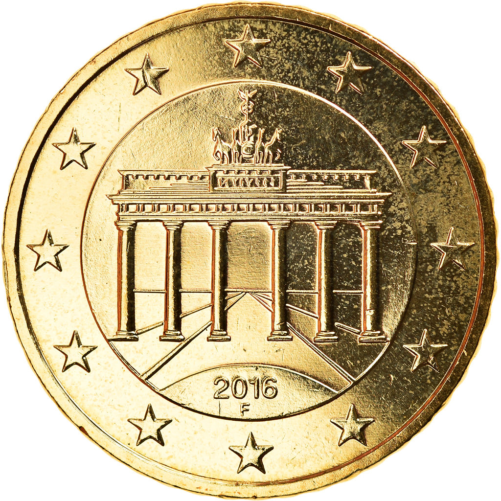GERMANY - FEDERAL REPUBLIC, 50 Euro Cent, 2016, Stuttgart, MS(65-70), Brass