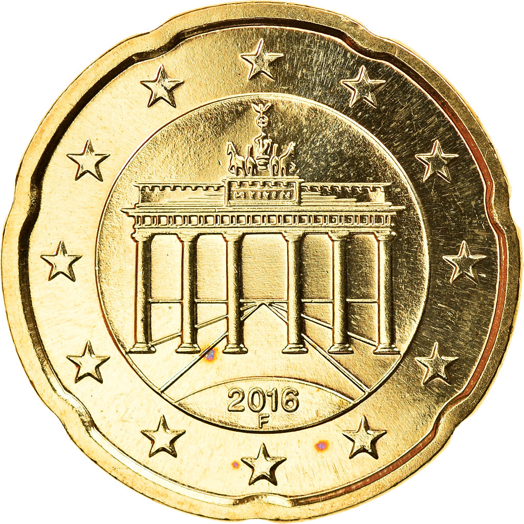 Federale Duitse Republiek, 20 Euro Cent, 2016, Stuttgart, FDC, Tin, KM:New
