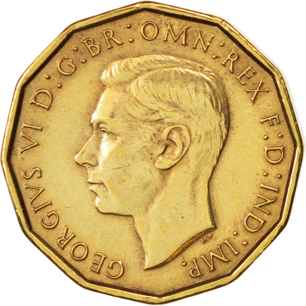 Grande-Bretagne, George VI, 3 Pence, 1944, TTB+, Nickel-brass, KM:849