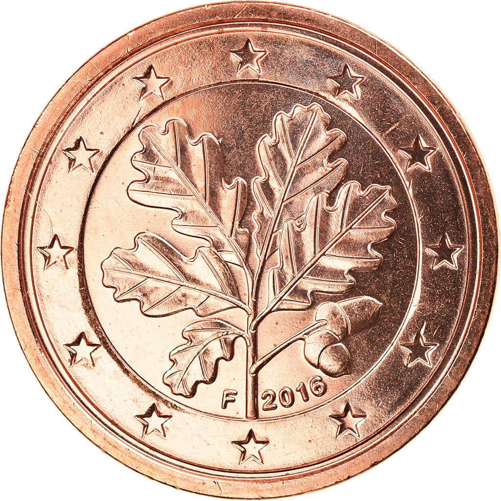 Bundesrepublik Deutschland, 2 Euro Cent, 2016, Stuttgart, STGL, Copper Plated