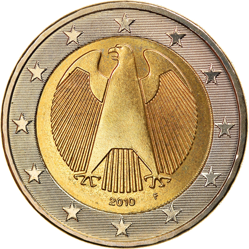 GERMANIA - REPUBBLICA FEDERALE, 2 Euro, 2010, Stuttgart, SPL, Bi-metallico