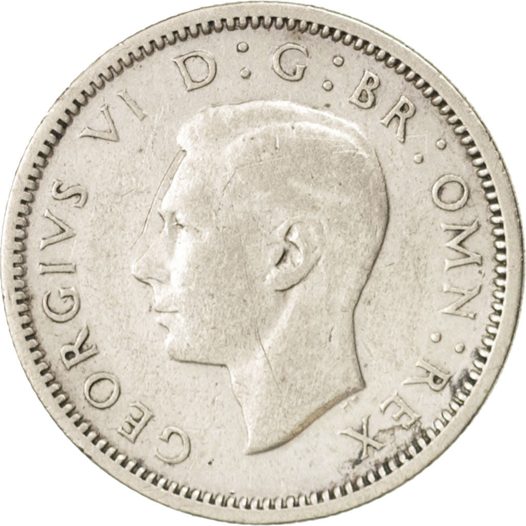 Great Britain, George VI, 6 Pence, 1937, EF(40-45), Silver, KM:852
