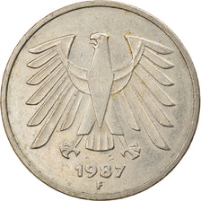 Coin, GERMANY - FEDERAL REPUBLIC, 5 Mark, 1987, Stuttgart, EF(40-45)
