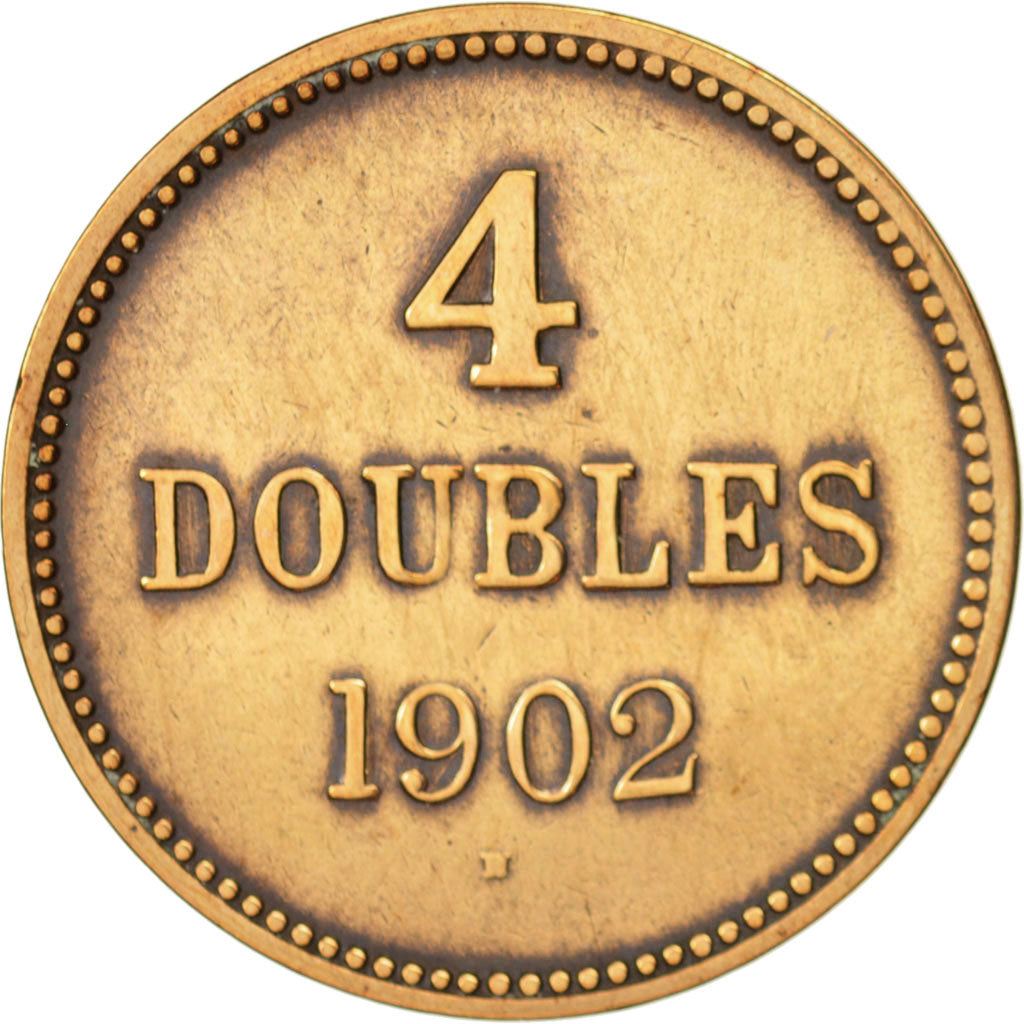 Guernsey, 4 Doubles, 1902, Heaton, Birmingham, SS, Bronze, KM:5