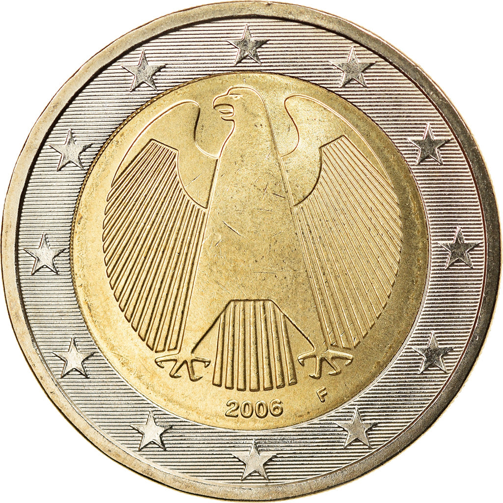 GERMANY - FEDERAL REPUBLIC, 2 Euro, 2006, Stuttgart, MS(63), Bi-Metallic, KM:214