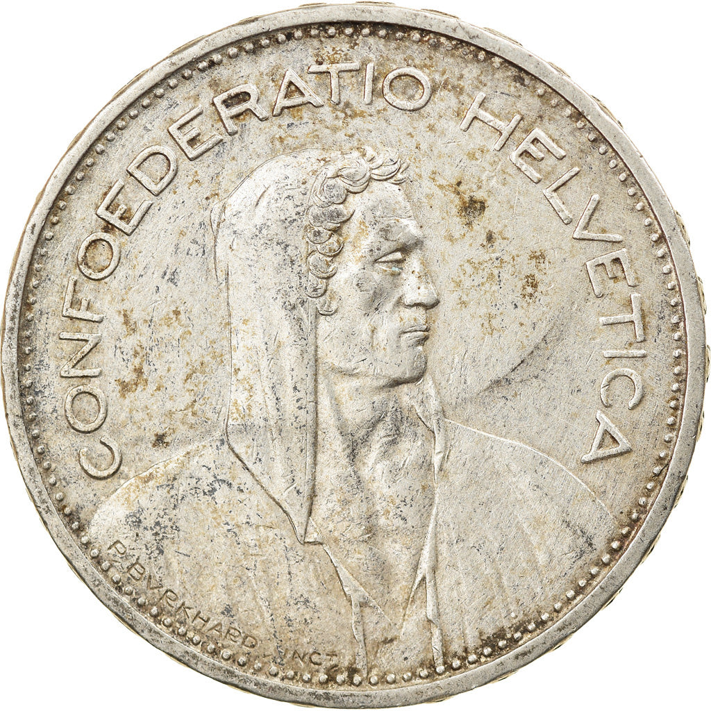 Coin, Switzerland, 5 Francs, 1933, Bern, EF(40-45), Silver, KM:40