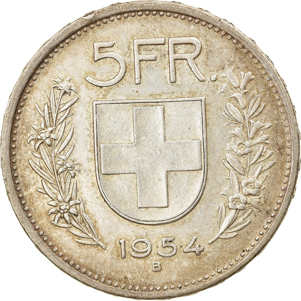 Moneta, Svizzera, 5 Francs, 1954, Bern, BB, Argento, KM:40