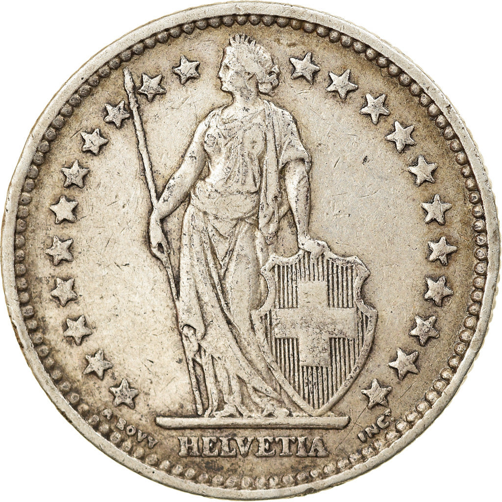 Coin, Switzerland, 2 Francs, 1906, Bern, EF(40-45), Silver, KM:21
