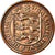 Moneda, Guernsey, Elizabeth II, 1/2 New Penny, 1971, MBC+, Bronce, KM:20