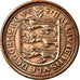 Moneda, Guernsey, Elizabeth II, 1/2 New Penny, 1971, MBC+, Bronce, KM:20