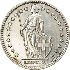 Coin, Switzerland, 2 Francs, 1955, Bern, AU(50-53), Silver, KM:21