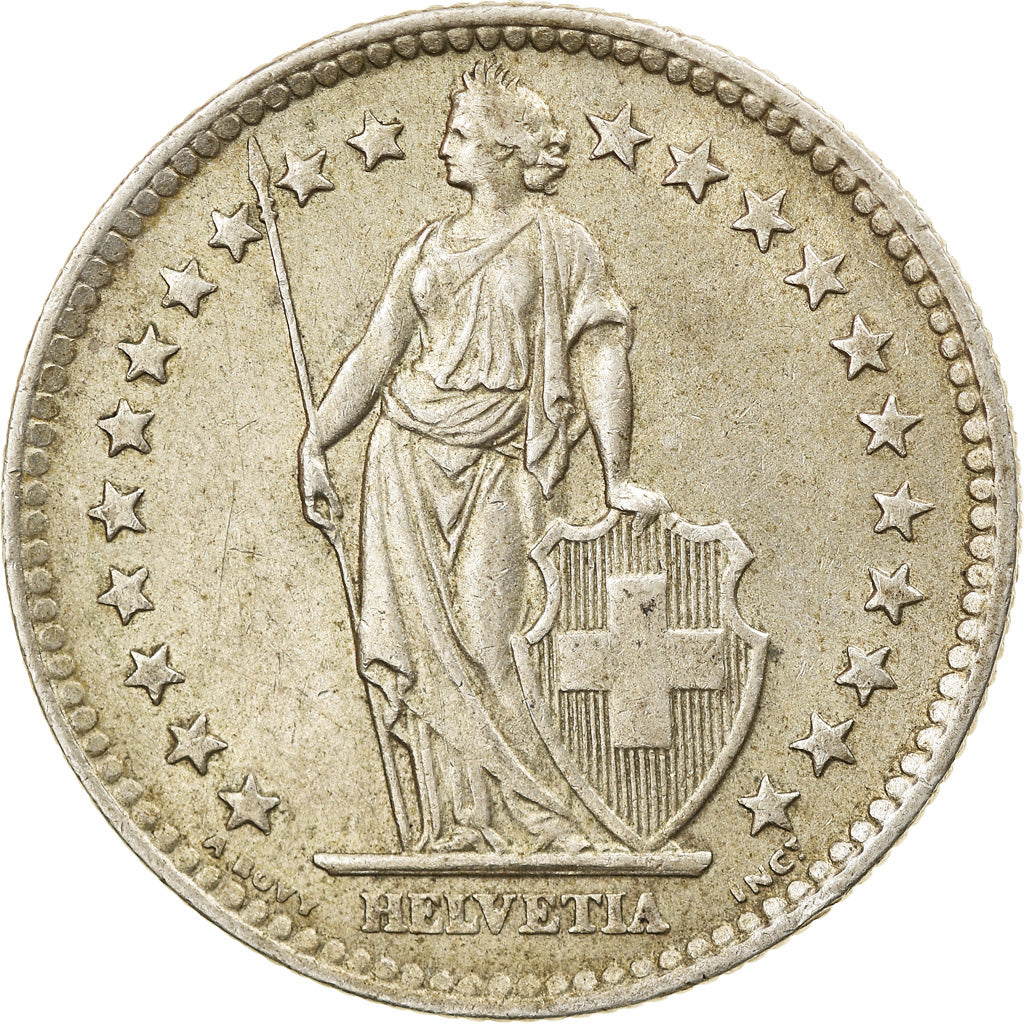 Coin, Switzerland, 2 Francs, 1963, Bern, EF(40-45), Silver, KM:21