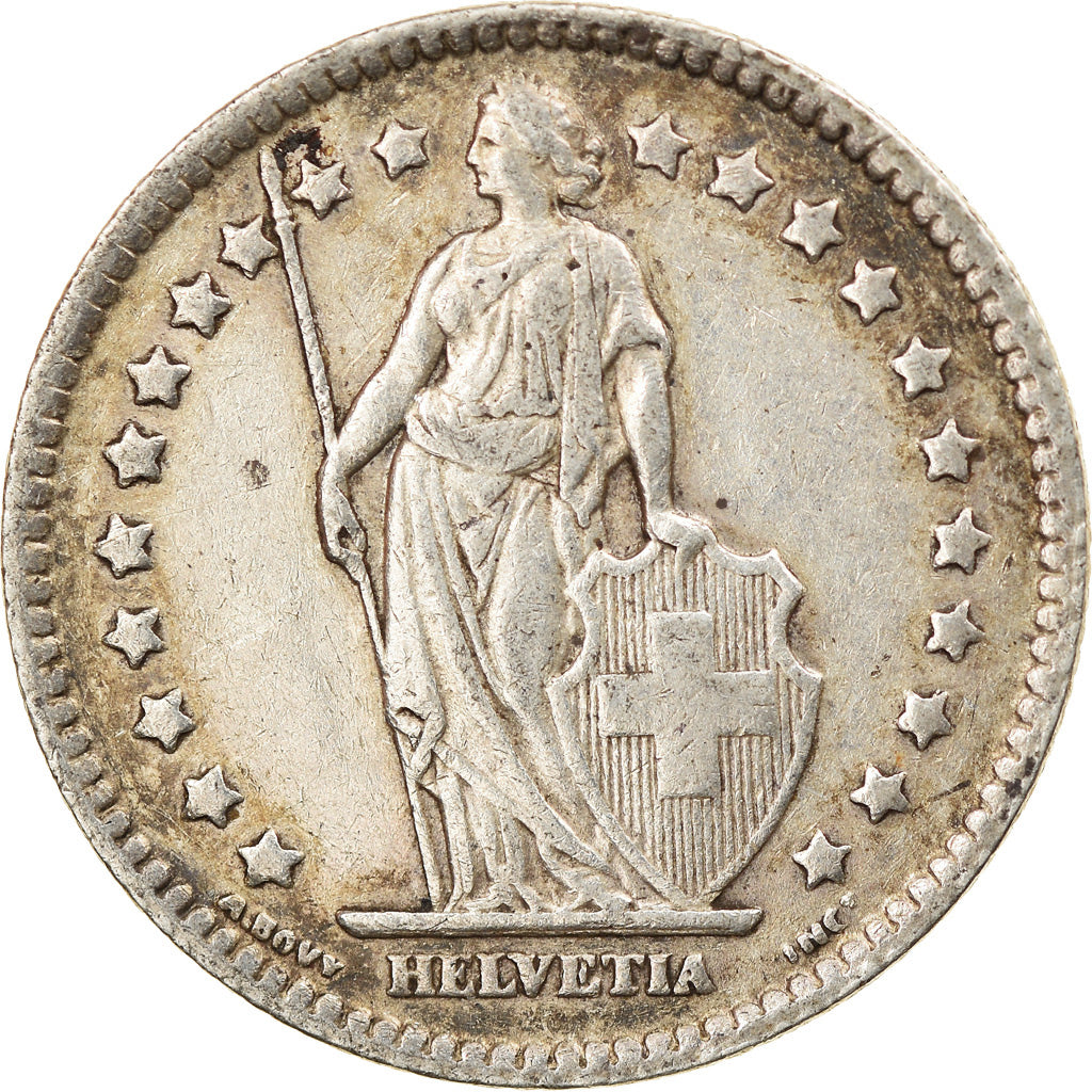 Coin, Switzerland, Franc, 1921, Bern, EF(40-45), Silver, KM:24