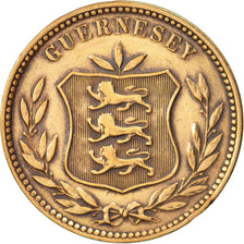 Guernsey, 8 Doubles, 1902, Heaton, Birmingham, AU(50-53), Bronze, KM:7