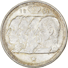 Coin, Belgium, 100 Francs, 100 Frank, 1951, AU(50-53), Silver, KM:139.1