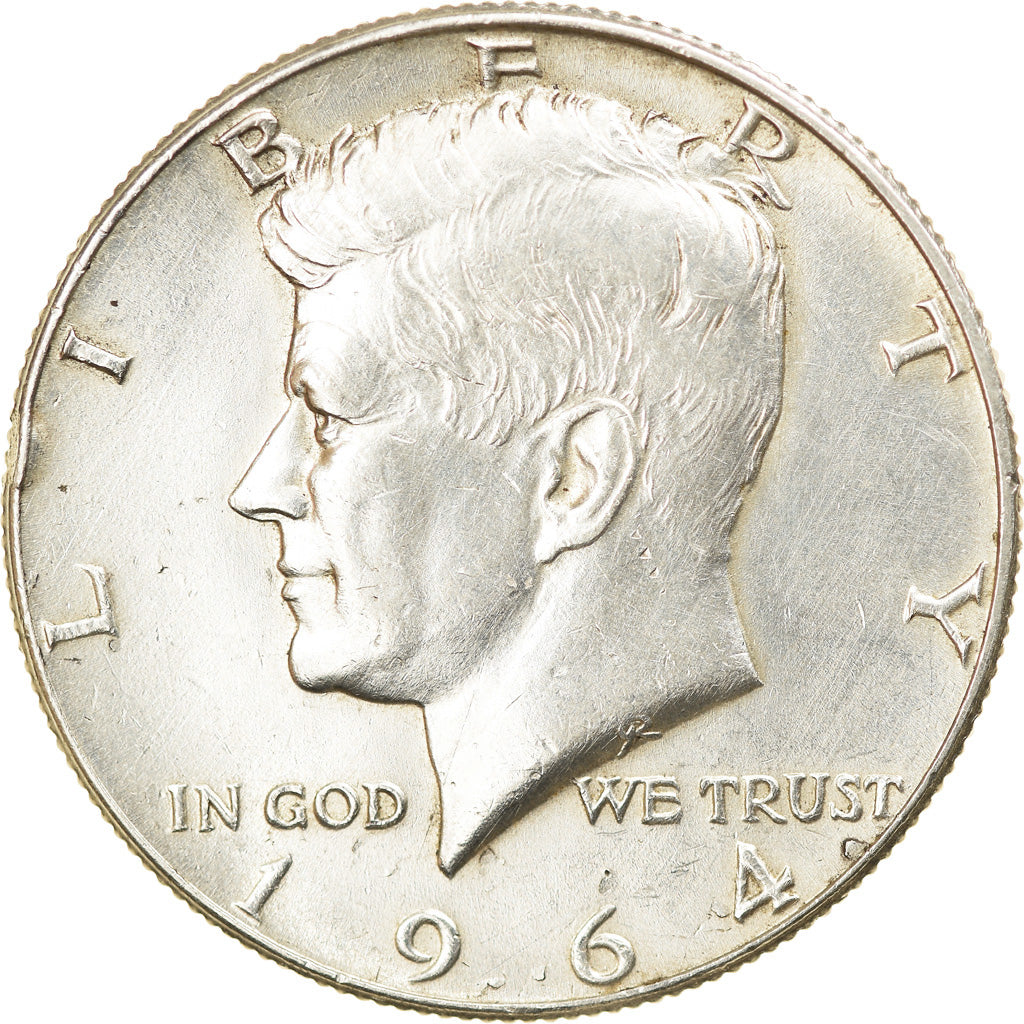 Coin, United States, Kennedy Half Dollar, Half Dollar, 1964, U.S. Mint