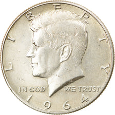 Coin, United States, Kennedy Half Dollar, Half Dollar, 1964, U.S. Mint