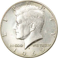 Coin, United States, Kennedy Half Dollar, Half Dollar, 1969, U.S. Mint, Denver