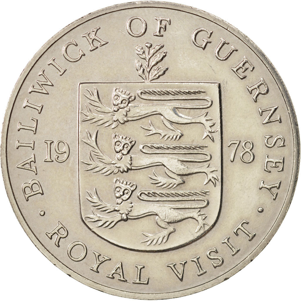 Guernsey, Elizabeth II, 25 Pence, 1978, AU(55-58), Copper-nickel, KM:32