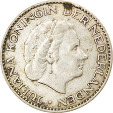 Coin, Netherlands, Juliana, Gulden, 1955, VF(30-35), Silver, KM:184