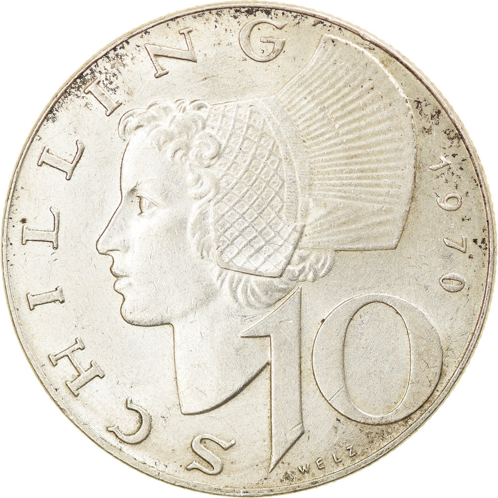 Coin, Austria, 10 Schilling, 1970, EF(40-45), Silver, KM:2882
