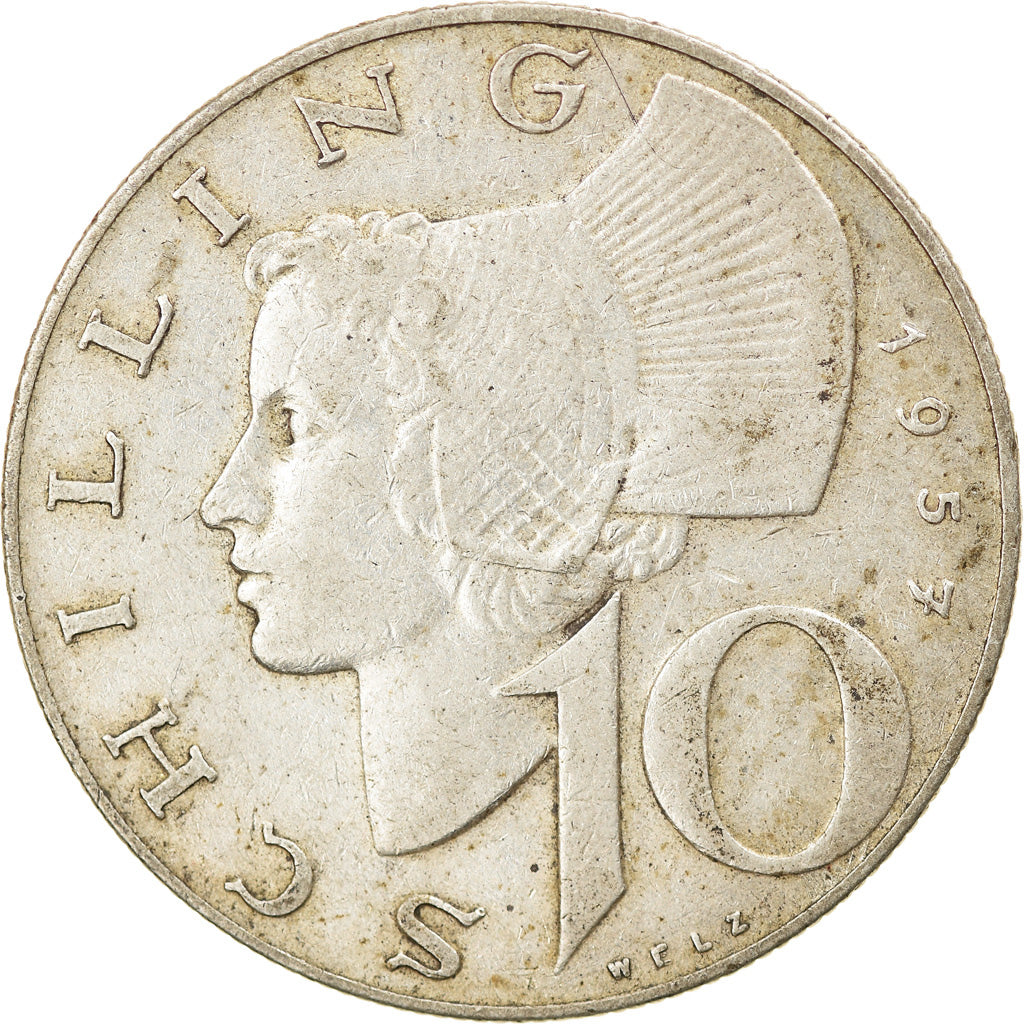 Münze, Österreich, 10 Schilling, 1957, SS, Silber, KM:2882