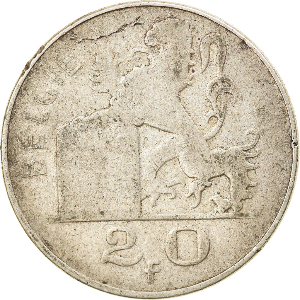 Monnaie, Belgique, 20 Francs, 20 Frank, 1953, TB+, Argent, KM:141.1