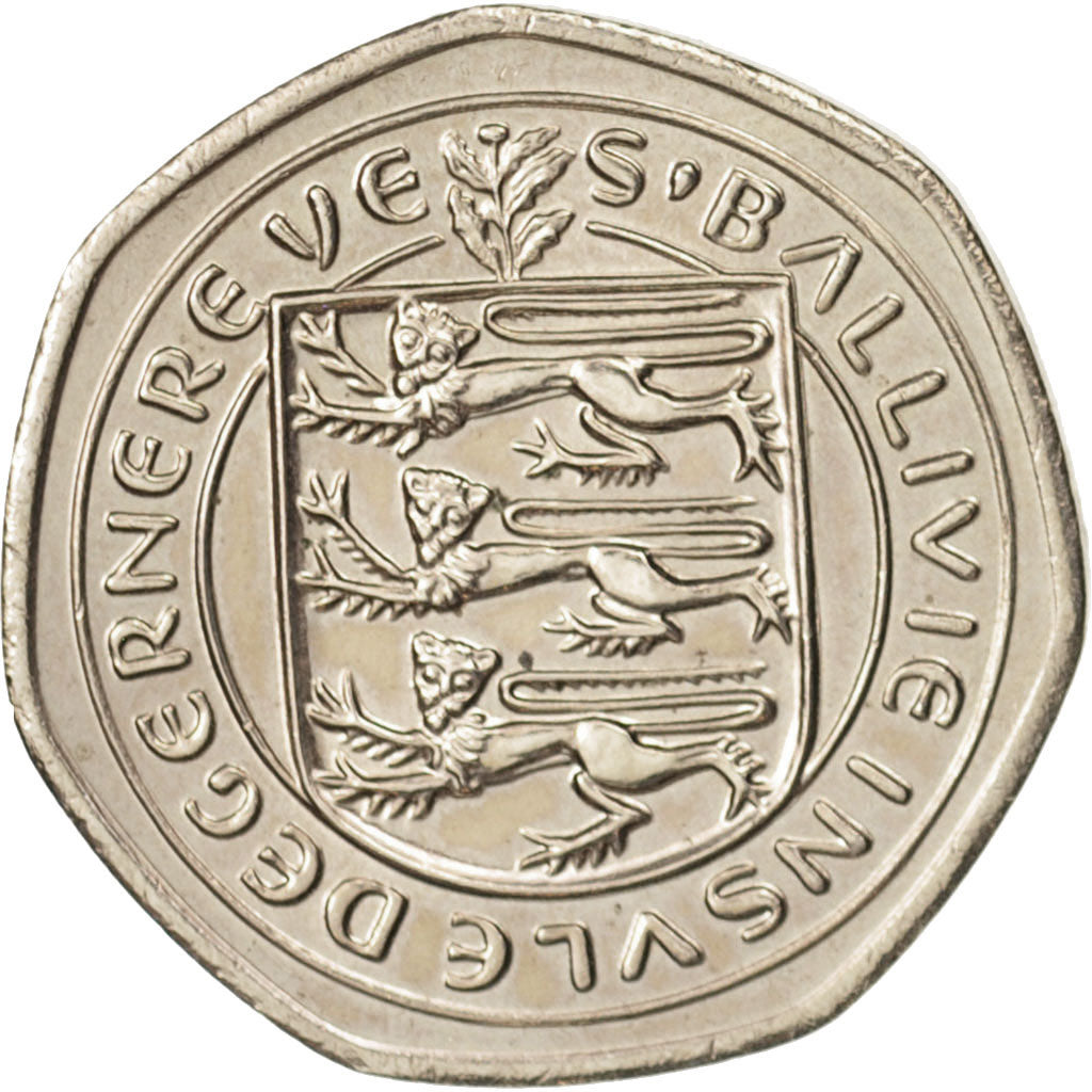 Guernsey, Elizabeth II, 20 Pence, 1982, AU(50-53), Copper-nickel, KM:38