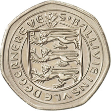 Guernsey, Elizabeth II, 20 Pence, 1982, AU(50-53), Copper-nickel, KM:38