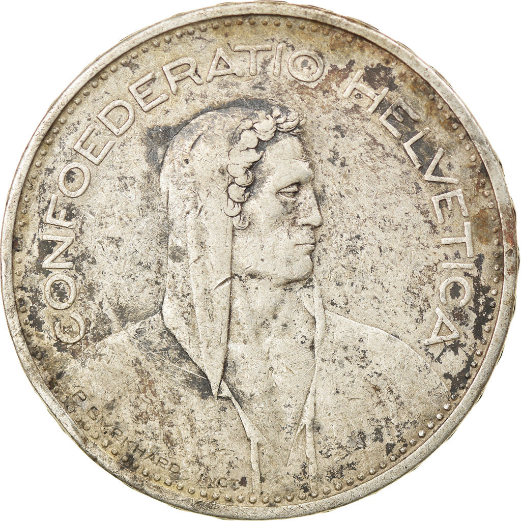 Coin, Switzerland, 5 Francs, 1932, Bern, VF(30-35), Silver, KM:40
