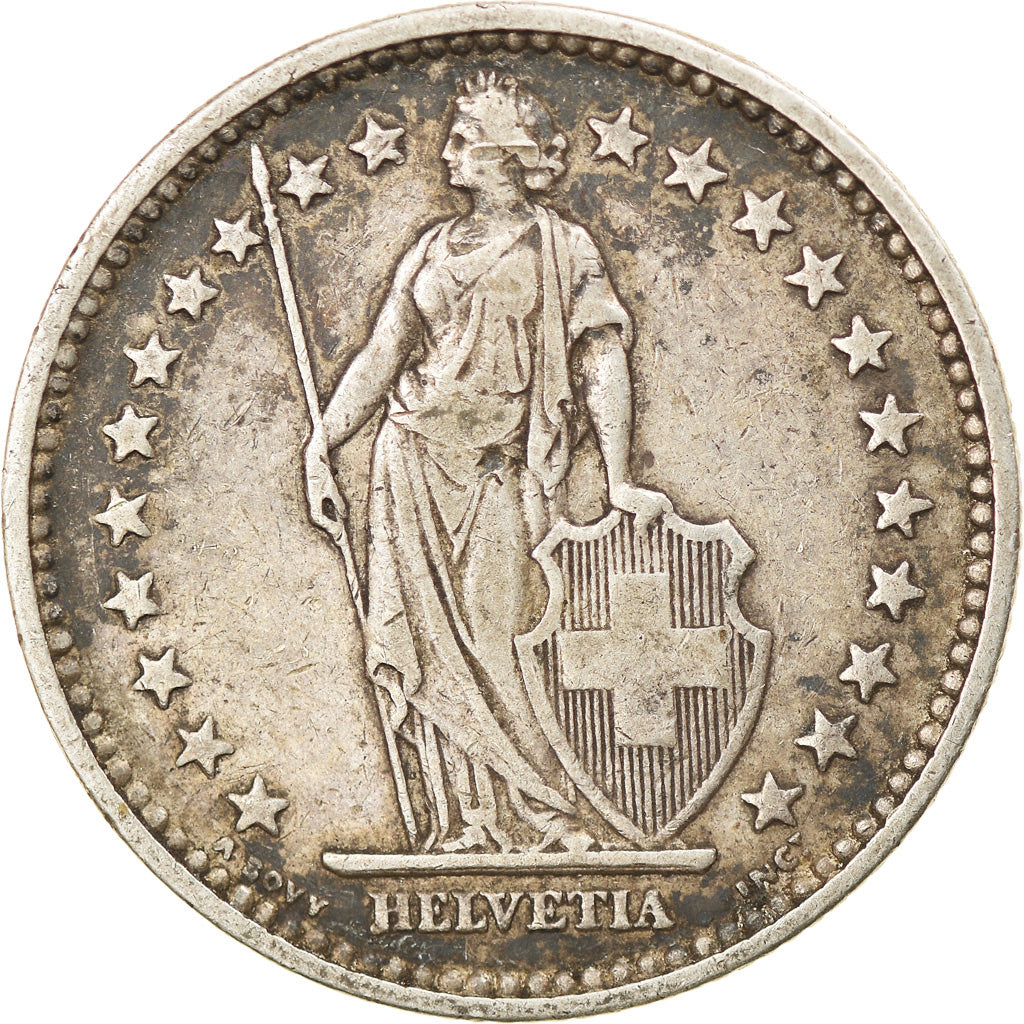 Coin, Switzerland, 2 Francs, 1906, Bern, EF(40-45), Silver, KM:21