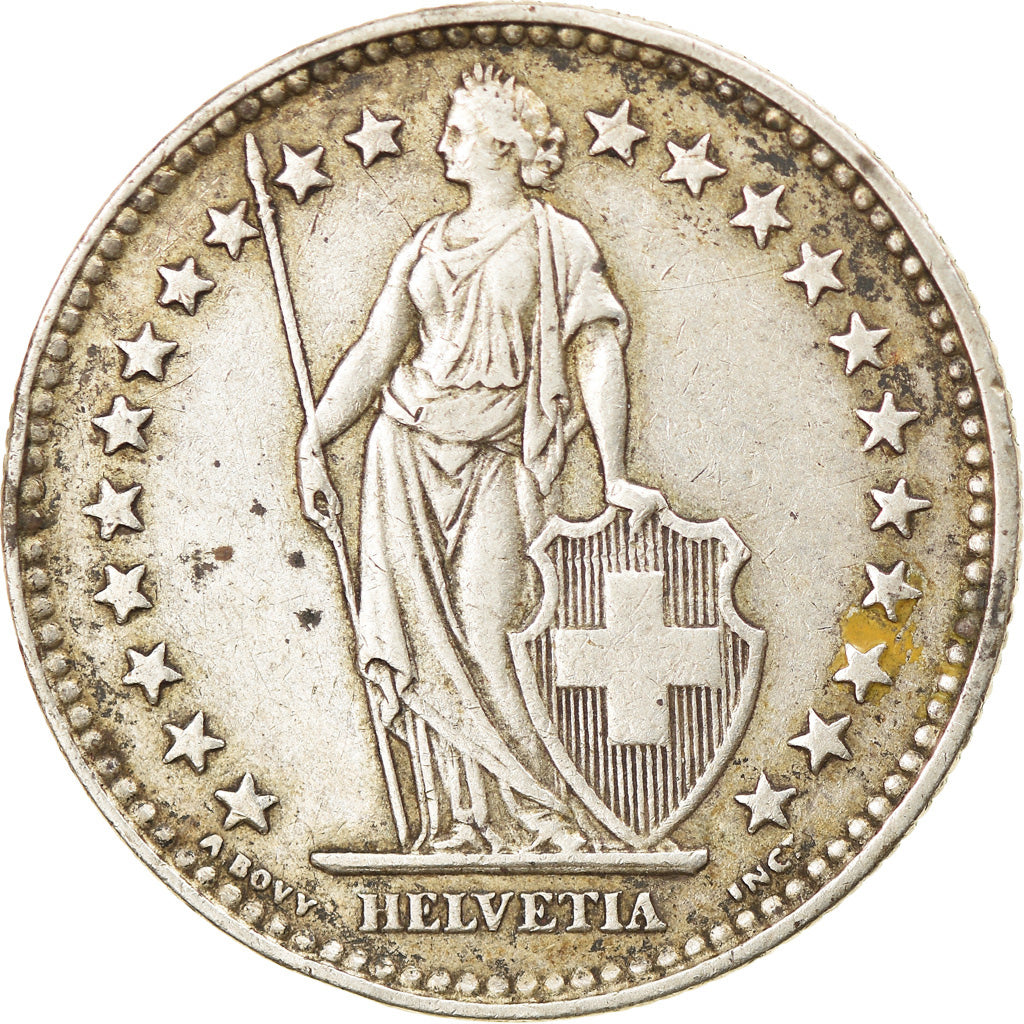 Coin, Switzerland, 2 Francs, 1931, Bern, EF(40-45), Silver, KM:21