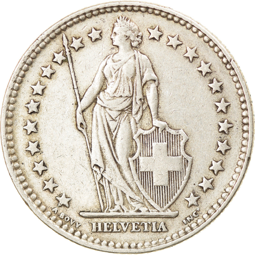 Coin, Switzerland, 2 Francs, 1937, Bern, EF(40-45), Silver, KM:21
