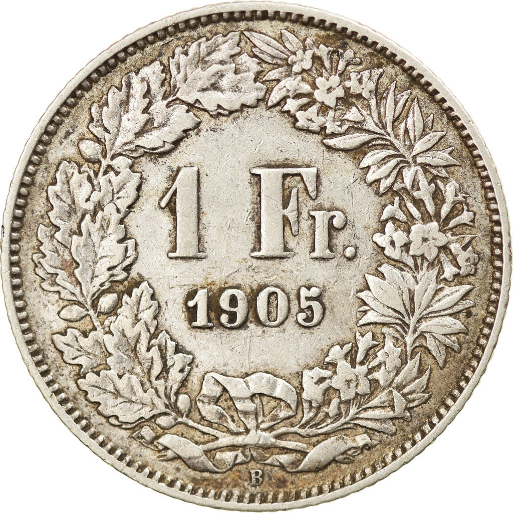 Coin, Switzerland, Franc, 1905, Bern, EF(40-45), Silver, KM:24