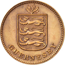 Guernsey, Double, 1933, Heaton, Birmingham, AU(50-53), Bronze, KM:11