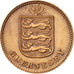 Guernsey, Double, 1933, Heaton, Birmingham, AU(50-53), Bronze, KM:11