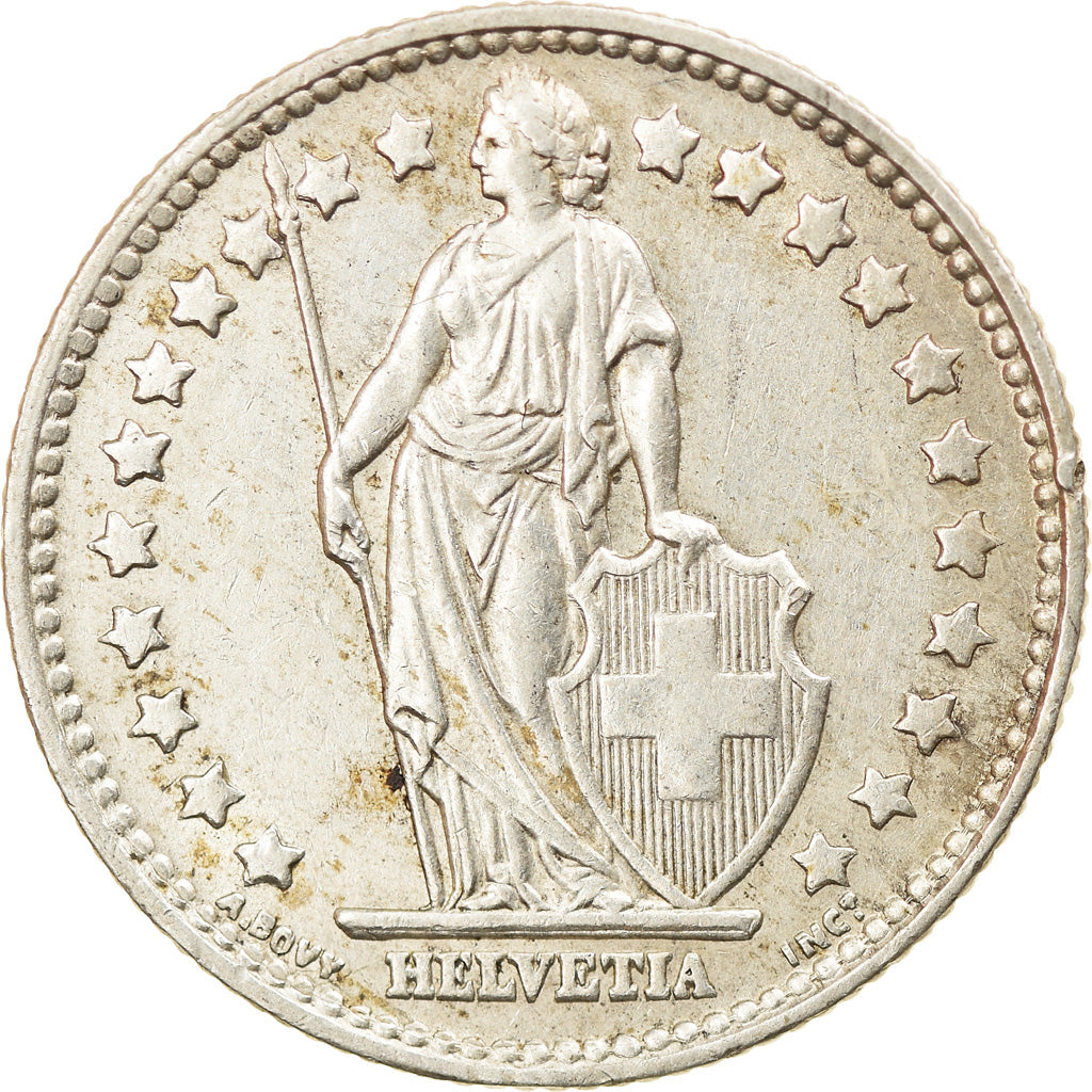 Moeda, Suíça, Franc, 1959, AU(50-53), Prata, KM:24