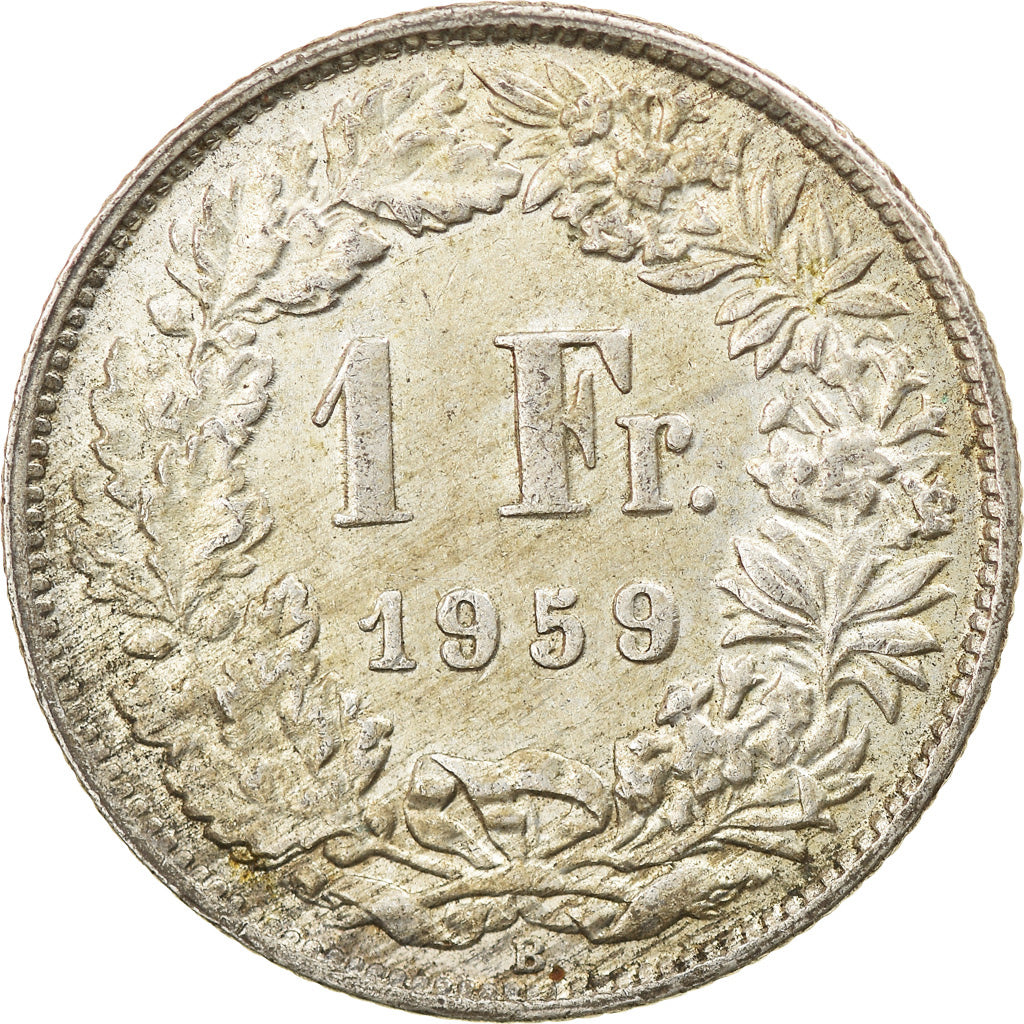 Coin, Switzerland, Franc, 1959, EF(40-45), Silver, KM:24