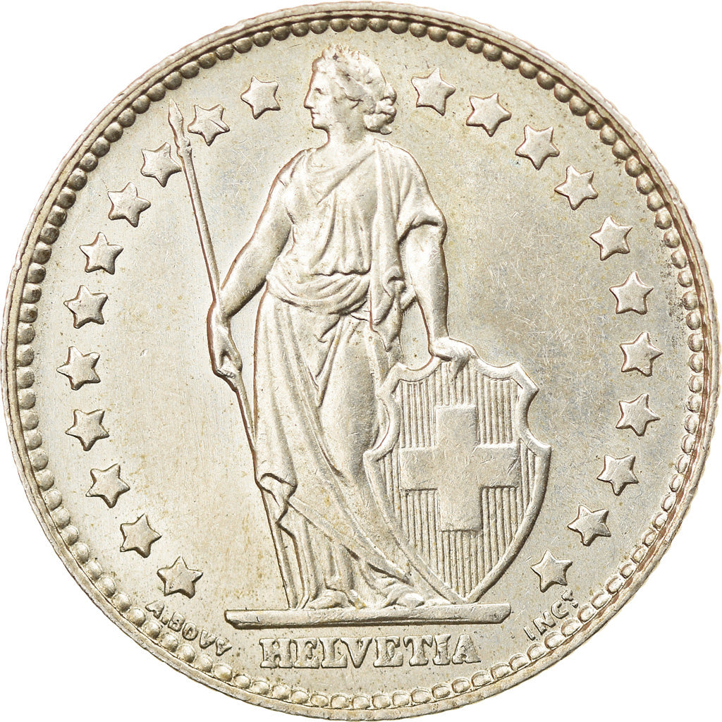 Coin, Switzerland, Franc, 1964, Bern, MS(63), Silver, KM:24