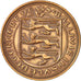 Guernsey, Elizabeth II, 8 Doubles, 1956, AU(50-53), Bronze, KM:16
