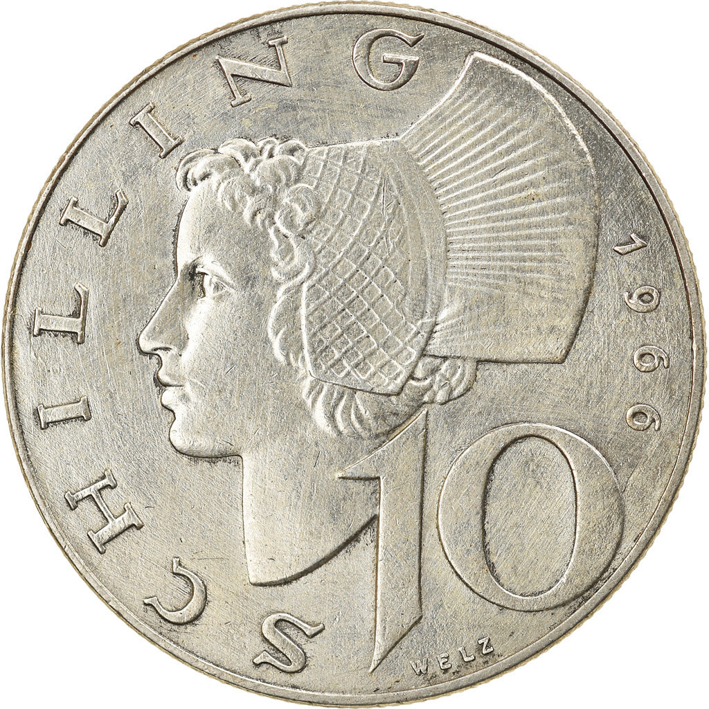 Coin, Austria, 10 Schilling, 1966, EF(40-45), Silver, KM:2882