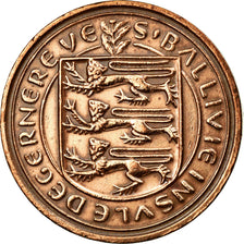 Coin, Guernsey, Elizabeth II, 2 Pence, 1977, AU(50-53), Bronze, KM:28