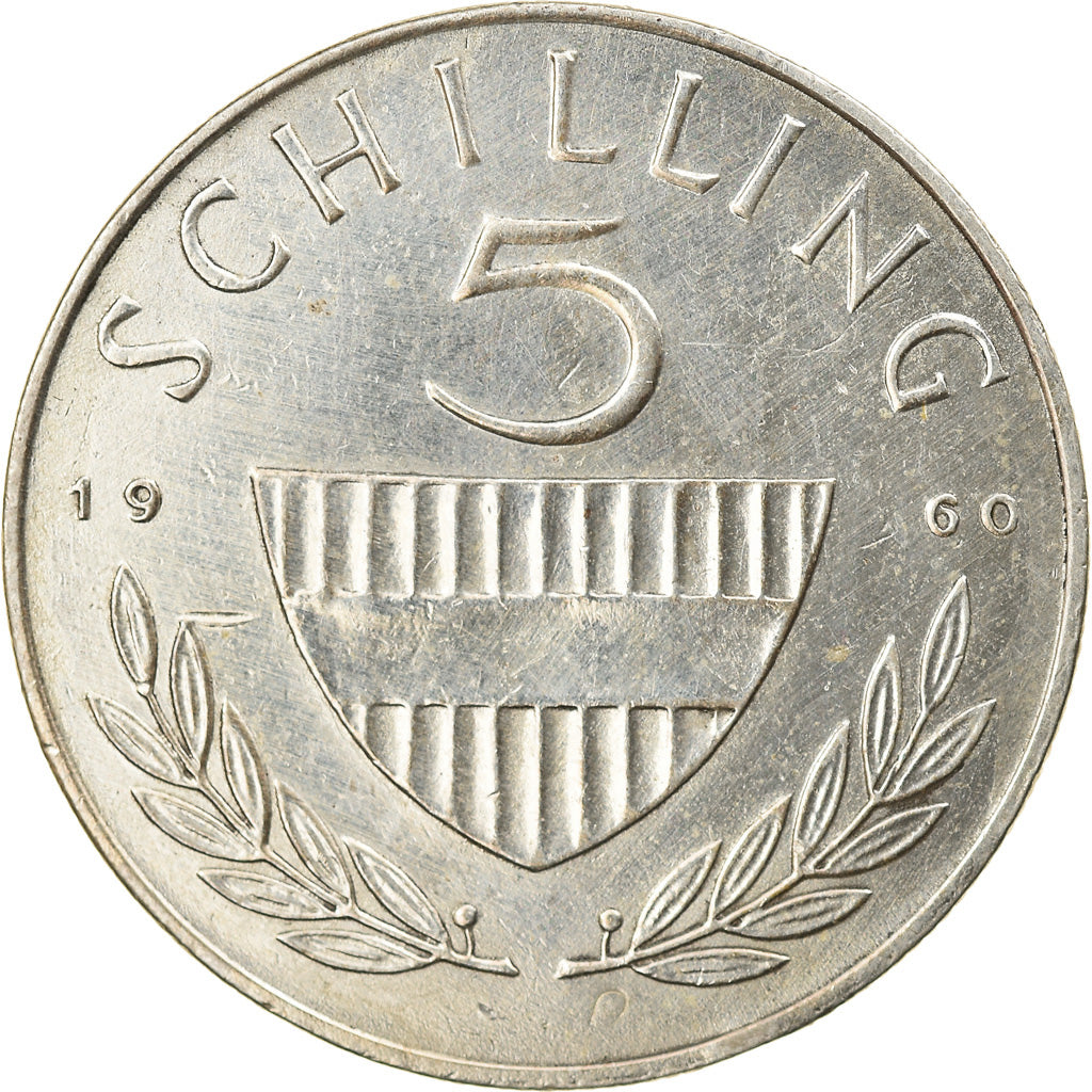Coin, Austria, 5 Schilling, 1960, AU(50-53), Silver, KM:2889
