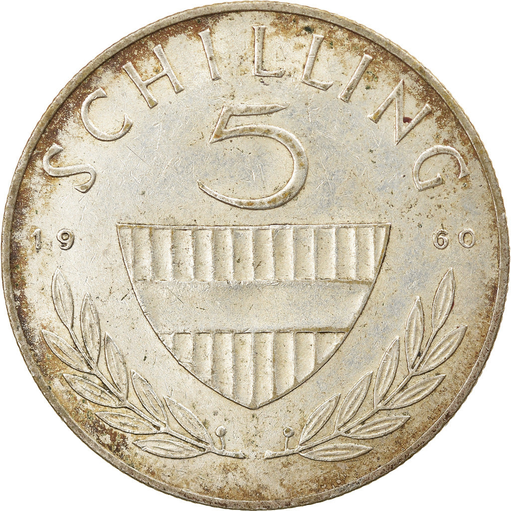 Coin, Austria, 5 Schilling, 1960, VF(30-35), Silver, KM:2889