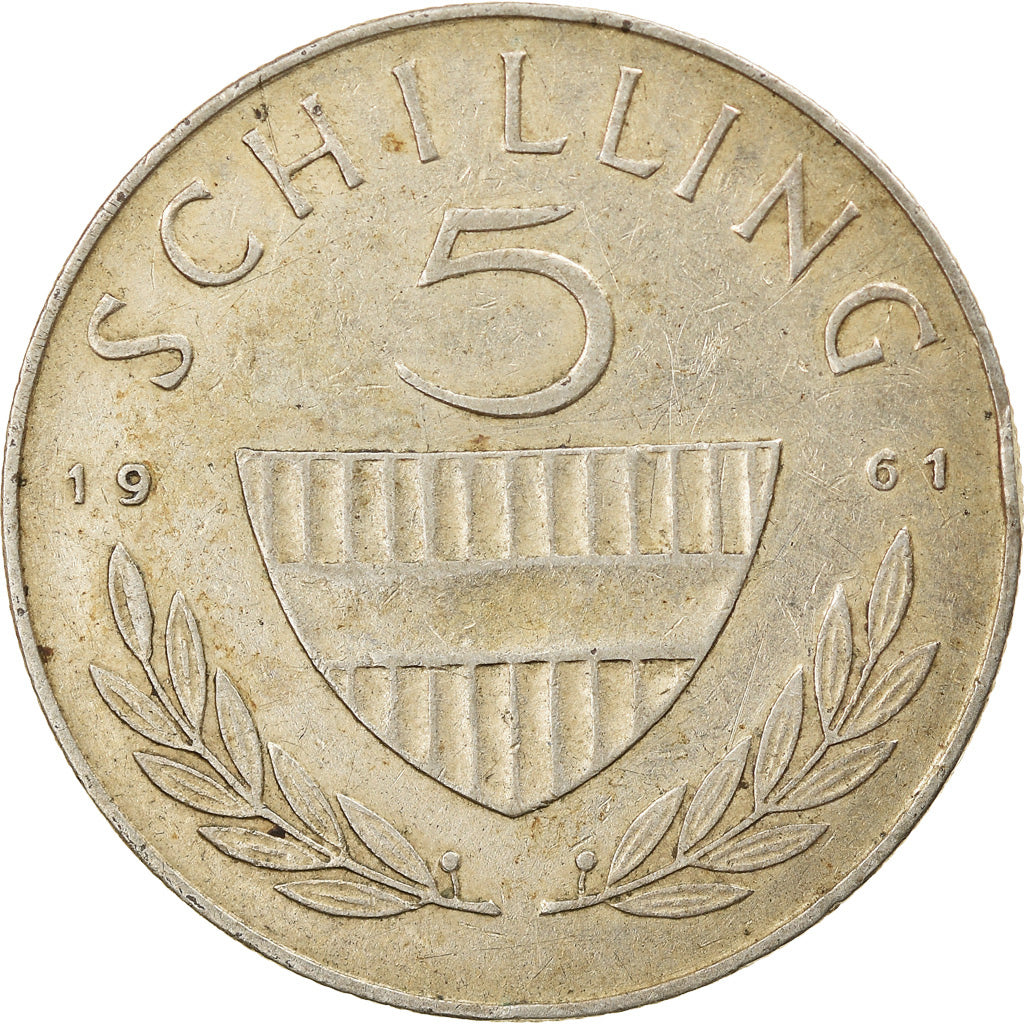 Coin, Austria, 5 Schilling, 1961, VF(30-35), Silver, KM:2889